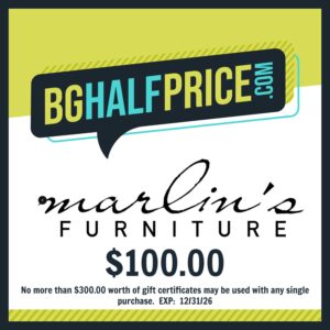 Marlin's Furniture $100.00 Gift Certificate