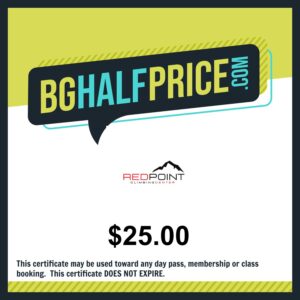 Redpoint Climbing Center $25.00